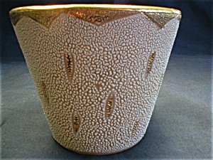 Nice Turquoise and Gold Italian Flower Pot