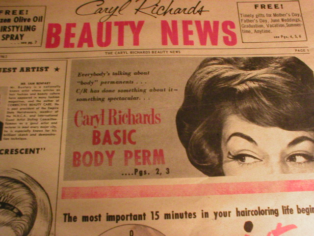 1963 Caryl Richards Beauty News Advertising Newspaper