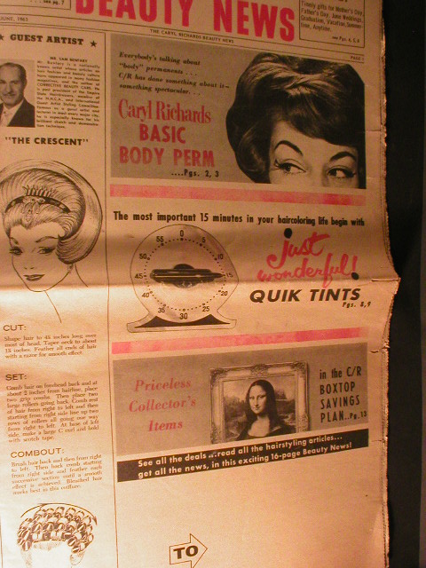 1963 Caryl Richards Beauty News Advertising Newspaper