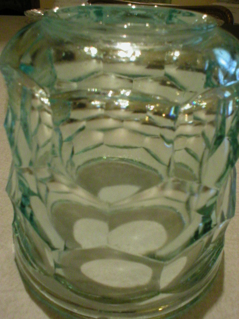 Viking Glass Fairy Lamp Replacement Top - Georgian Pattern - Blue