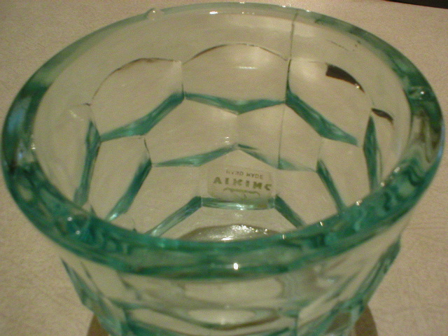 Viking Glass Fairy Lamp Replacement Top - Georgian Pattern - Blue