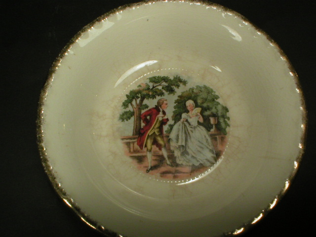 Crooksville Courting Couple Dessert Bowl