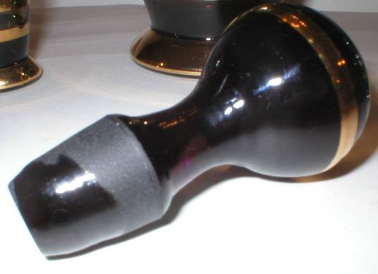 Romanian Smoke Glass and Gold Decanter Set