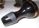 Romanian Smoke Glass and Gold Decanter Set