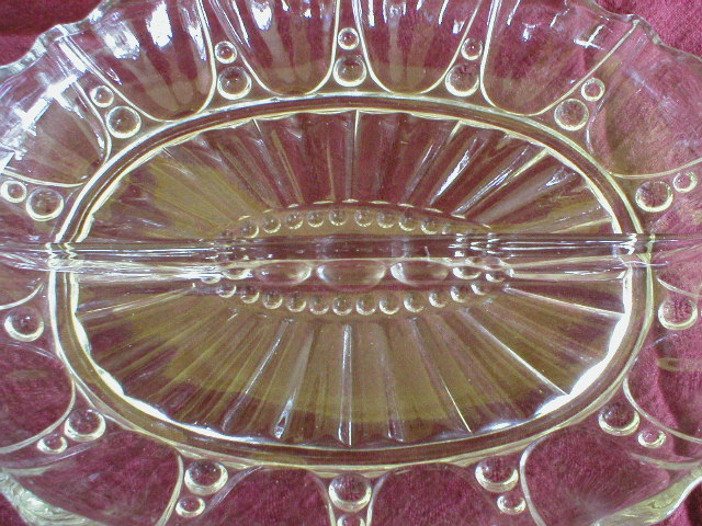 Oyster and Pearl Pattern Divided Relish