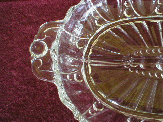 Oyster and Pearl Pattern Divided Relish