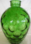 Emerald Green Wheaton Honeycomb Pattern Bottle
