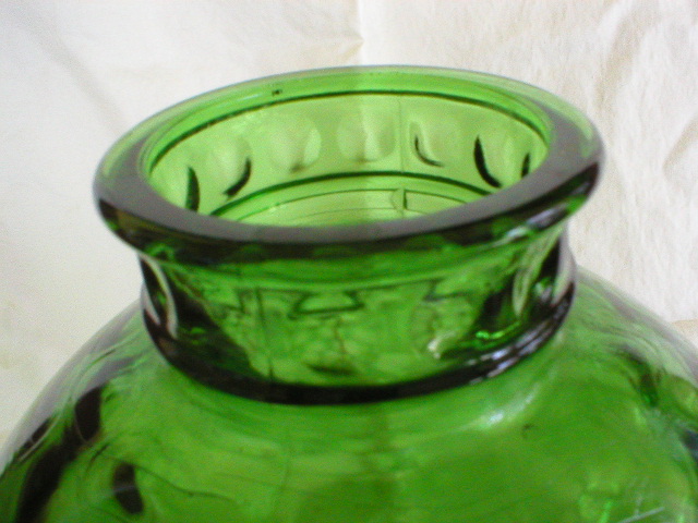 Emerald Green Wheaton Honeycomb Pattern Bottle