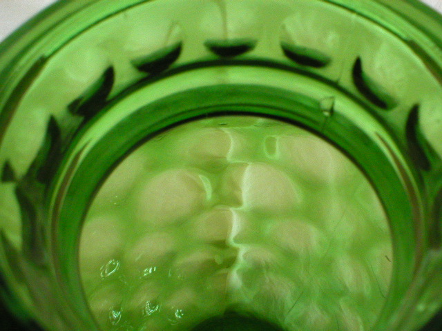Emerald Green Wheaton Honeycomb Pattern Bottle