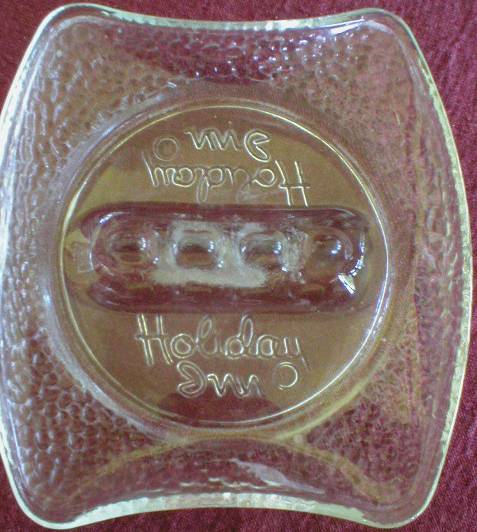 Old Deco Style Holiday Inn Glass Ashtray