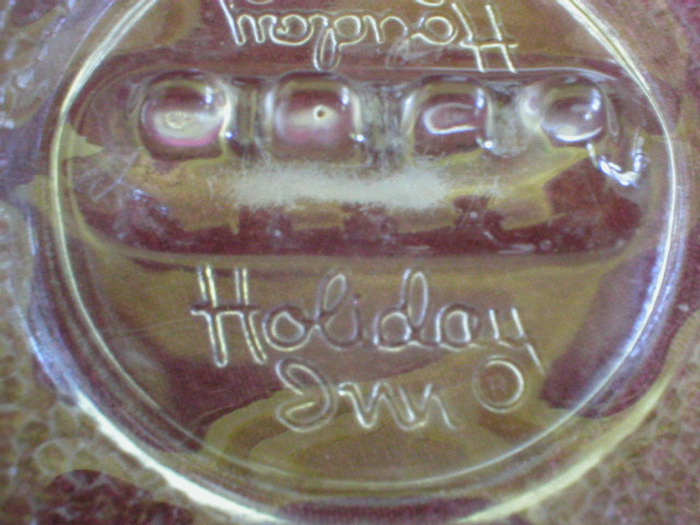 Old Deco Style Holiday Inn Glass Ashtray