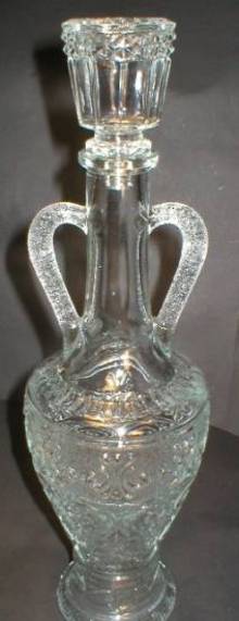 Very Nice Glass Decanter - Fleur-De-Lis