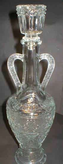 Very Nice Glass Decanter - Fleur-De-Lis