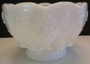 Pretty Westmoreland Milk Glass Grape Pattern Cocktail Fruit Bowl