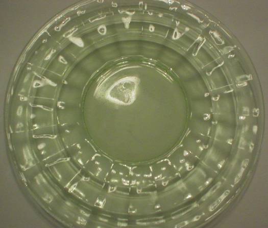Green Block Optic Dessert Sherbert Plate