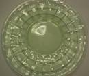 Green Block Optic Dessert Sherbert Plate