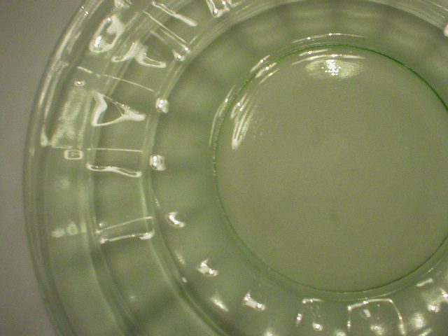 Green Block Optic Dessert Sherbert Plate