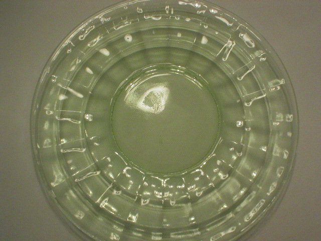 Green Block Optic Dessert Sherbert Plate