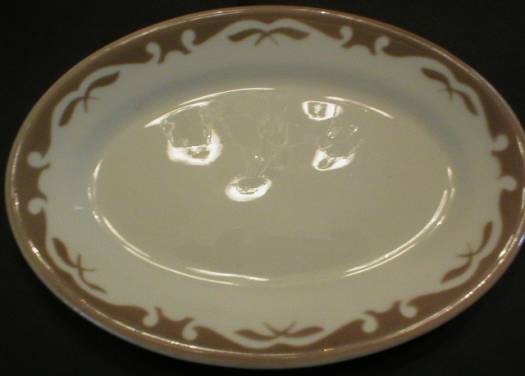 Jackson China Clifton Gray Pattern Restaurant Oval Side Dish
