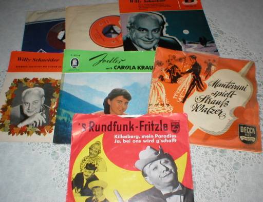 Lot of 7 Old German Label 45rpm Records