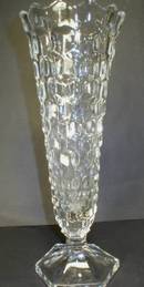 Fostoria American Pattern Flared Hexagonal Footed Bud Vase