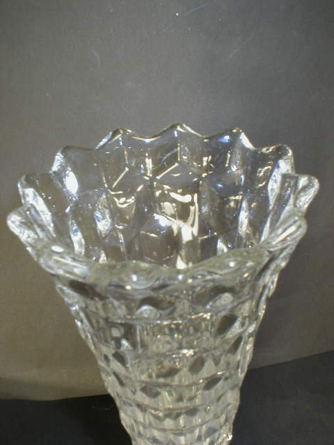 Fostoria American Pattern Flared Hexagonal Footed Bud Vase