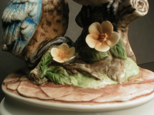 Hand Painted Lefton Blue Birds Figurine