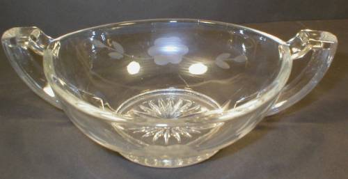 Nice Flower Cut Imperial Glass Pickle Dish