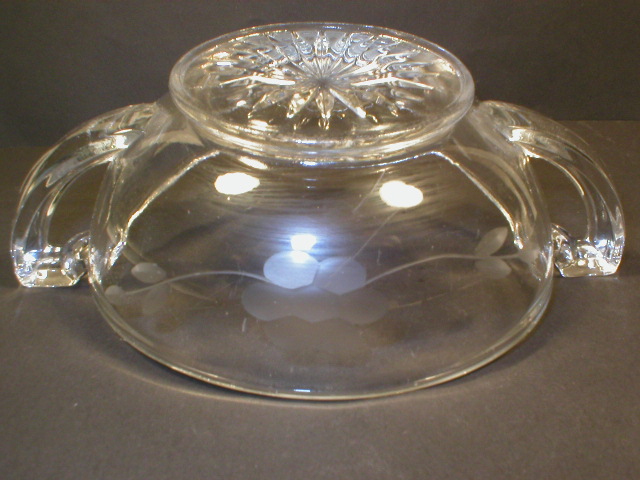 Nice Flower Cut Imperial Glass Pickle Dish