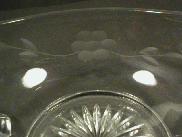 Nice Flower Cut Imperial Glass Pickle Dish