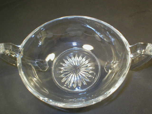 Nice Flower Cut Imperial Glass Pickle Dish