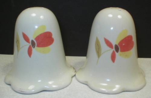 Hall China Jewel Tea Autumn Leaf Salt and Pepper Shakers
