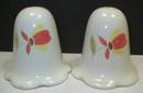 Hall China Jewel Tea Autumn Leaf Salt and Pepper Shakers