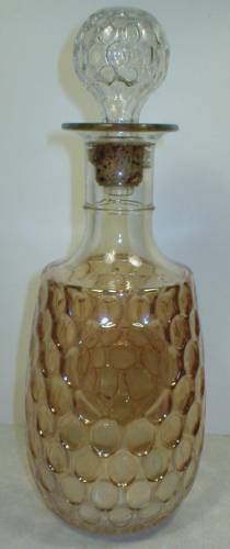 Nice Iridescent Marigold Thumbprint Pattern Decanter