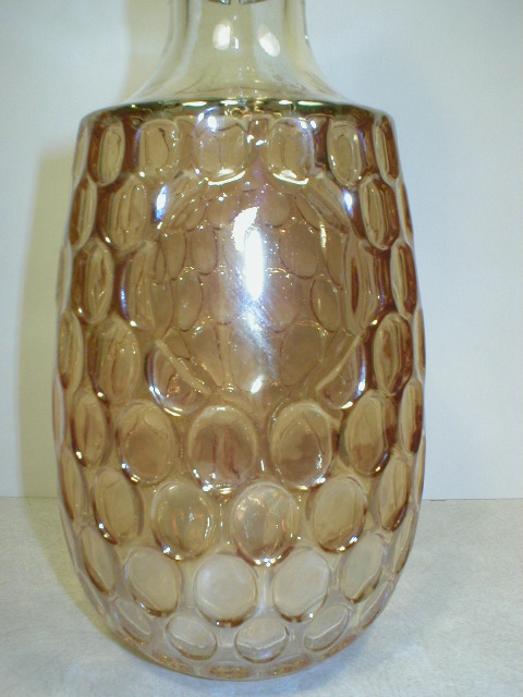 Nice Iridescent Marigold Thumbprint Pattern Decanter