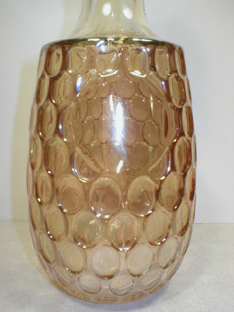 Nice Iridescent Marigold Thumbprint Pattern Decanter