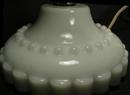 Pretty and Shabby Chic Diamond Pattern Milk Glass Lamp