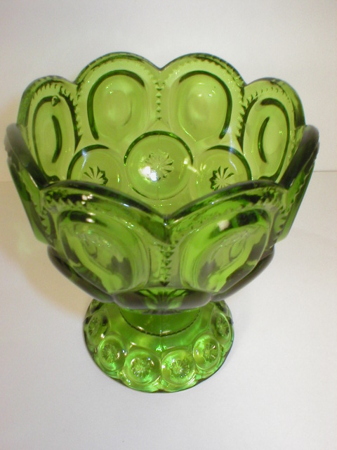 Nice Green Moon and Star Footed Jelly Compote