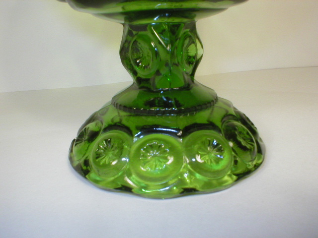 Nice Green Moon and Star Footed Jelly Compote