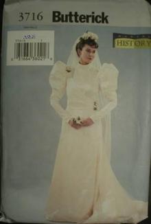 Historical Wedding Dress Pattern - Butterick 3716