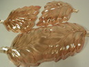 Three Piece Marigold Iridescent Leaf Relish Set