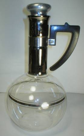 1949 Inland Blown Glass Carafe Bakelite Handle