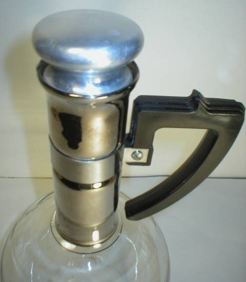 1949 Inland Blown Glass Carafe Bakelite Handle