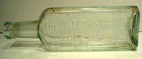 Very Light Blue Dr. W. B. Caldwell's Syrup Pepsin Bottle