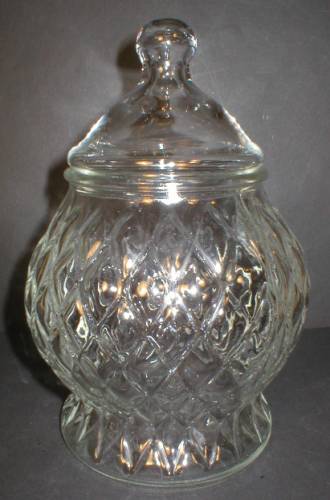 Very Nice Diamond Pattern Apothecary Jar