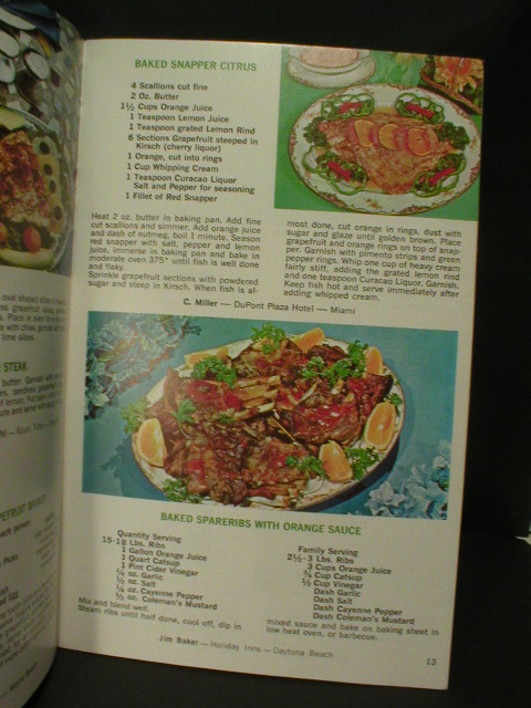 1960's Famous Florida Chef's Favorite Citrus Recipes Book