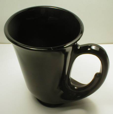 Nice Black Amethyst Glass Bugle Mug
