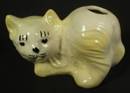 Hull Pottery Yellow and White Cat Figural Toothbrush Holder