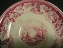 Homer Laughlin Red Currier & Ives Prints Cup and Saucer