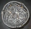 US Glass Whirling Star Footed Jelly Compote